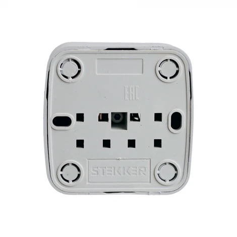 Розетка накладная без заземления (белый) Stekker Basic 50074
