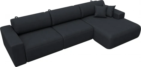 Диван угловой Лига-036 НПБ Классик Лонг правый угол Лига Диванов (Замша) арт.127798