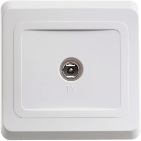 ТВ-розетка встраиваемая оконечная (белый) Systeme Electric Etude TVC-002b