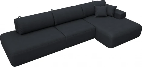 Диван угловой Лига-036 НПБ Модерн Лонг правый угол Лига Диванов (Замша) арт.127758