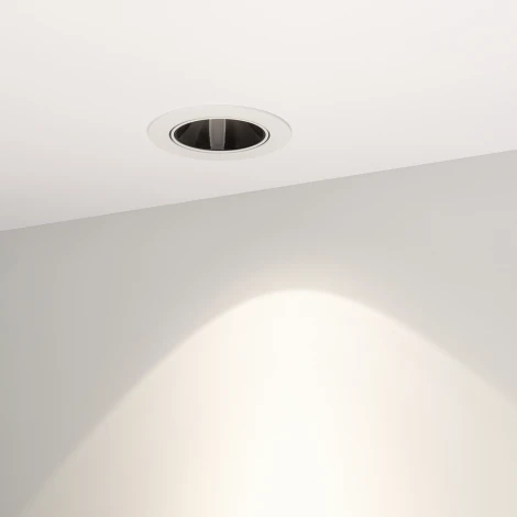 Светильник встраиваемый LED MS-FORECAST-BUILT-TURN-R102-12W Day4000 (WH-BK, 32 deg, 230V) (Arlight, IP20 Металл) 033659