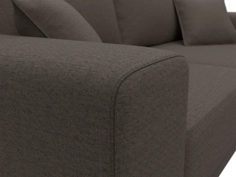 Диван прямой Льюес (Коричневый/Рогожка) Лига Диванов арт.122672