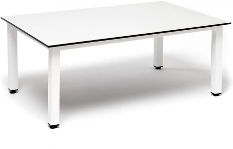 "Канны" журнальный столик из HPL 90х60, H40, каркас белый, цвет столешницы "молочный" 4SIS арт.УТ-00008359