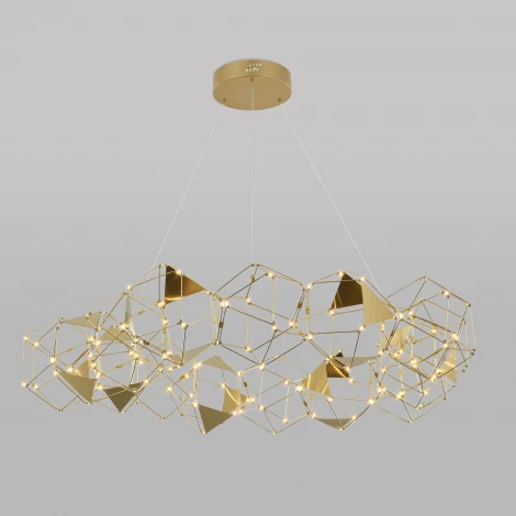 Подвесной светильник светодиодный Eurosvet Uma 90369/15 медь (220V, на тросе)