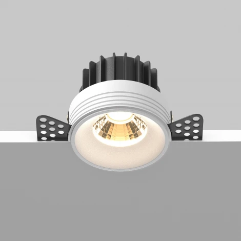Встраиваемый светильник под гипсокартон Maytoni Round DL058-12W2.7K-TRS-W (LED, 220V, круглые)