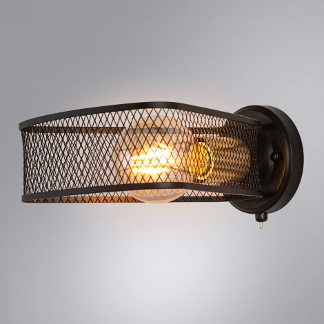 Настенный светильник Arte Lamp Maasym A7044AP-1BK (220V, выключатель)