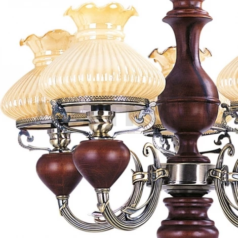 Подвесная люстра N-Light 835 835-05-02 красное дерево+бронза