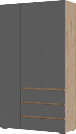 Шкаф Woodville Элла ШК 06 серый графит 0162 / дуб крафт золото арт.586718