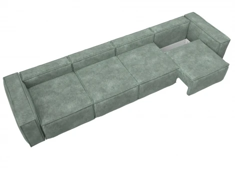 Диван прямой Лига-081 НПБ МегаЛонг (ДСП/Пластик/Велюр/Зеленый) Лига Диванов 130296