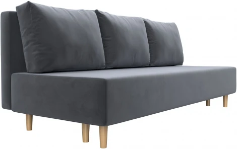 Диван прямой Лига-033 (Серый/Велюр) Лига Диванов арт.121093