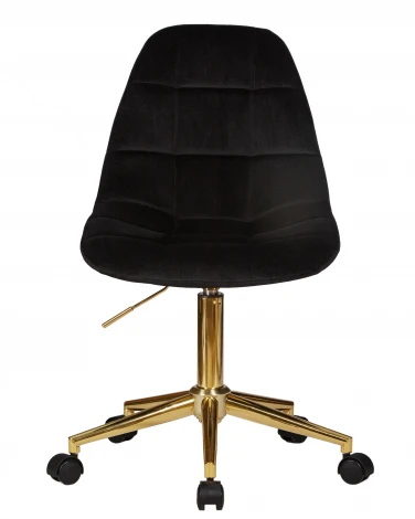 Набор 2 шт офисное кресло для персонала DOBRIN MONTY GOLD (чёрный велюр (MJ9-101))