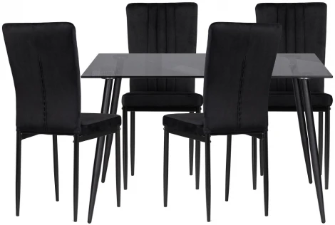 Обеденная группа Woodville Эрнал (Металл, Ткань, Стекло) арт.599453