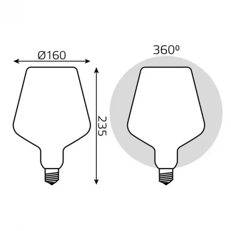 Лампочка светодиодная филаментная Gauss 1016802209