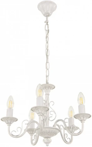 Подвесная люстра Arte Milano AM342620 342620/5 WT+SL (220V, на цепи, подсвечник, свеча)