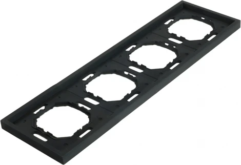 Рамка на 4 поста (черный) Stekker Эмили 49861