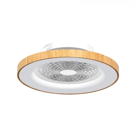 Потолочный светильник круглый с вентилятором Mantra Tibet 7126 (LED, 220V, диммер, пульт управления, свето-шумовой датчик, управление смартфоном, умный дом - Tuya Smart, круглые)