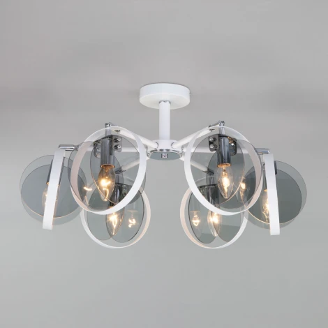 Потолочная люстра на штанге Eurosvet Gallo 70121/6 белый (220V, кольцо)