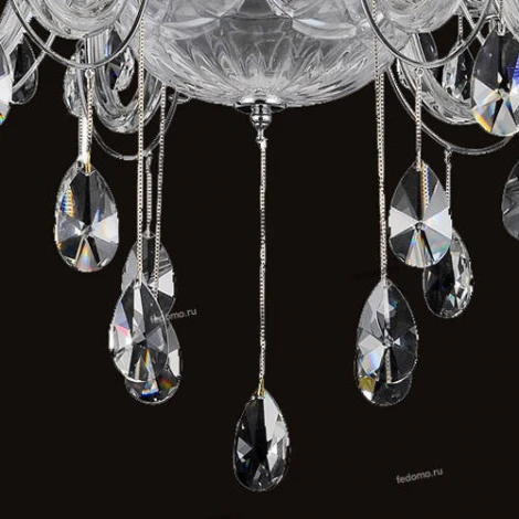 Подвесная люстра Omnilux Valledoria OML-70203-06 (220V, подвески, на цепи, подсвечник, свеча)