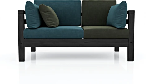 Диван Arsko прямой Домино М венге велюр голубой/зеленый