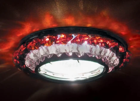 Встраиваемый светильник Donolux Downlight DL062.02.1/6 crystal/red