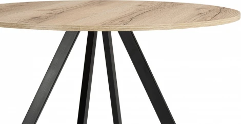 Стол деревянный Woodville Баргел 90х90х75 дуб делано / черный арт.611363