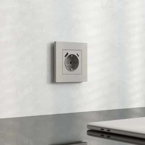 Рамка на 1 пост Slab (дымчатый софт) Werkel W0012917 (a071622)