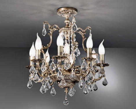 Потолочная люстра Nervilamp 855 855/8+1PL (220V, подсвечник, свеча)