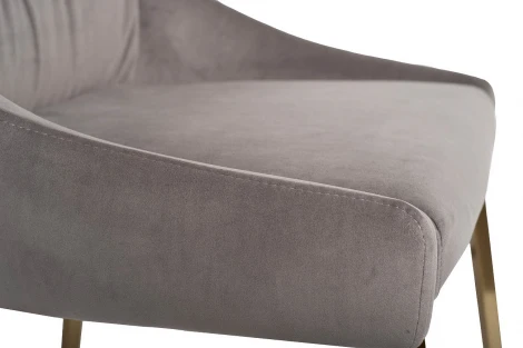 30C-1185 GRE Стул велюр серый на метал.основании 55*62*94см Garda Decor