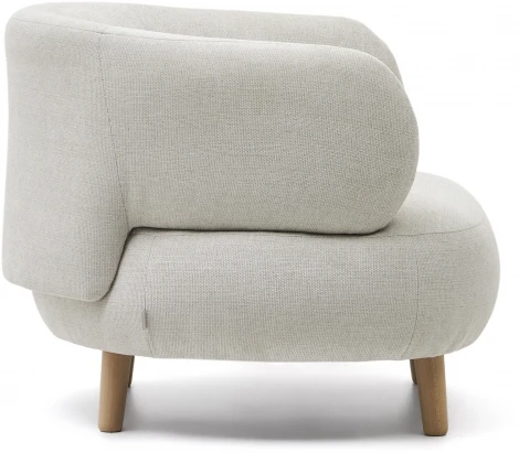 Luisa Кресло жемчужное с ножками из массива бука La Forma (ex Julia Grup) арт.177085