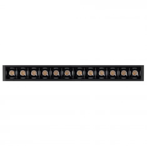 Линейный настенно-потолочный светильник LED CLIP-38-LASER-S330-12W Warm3000 (BK, 36 deg, 24V) (Arlight, IP40 Металл, 3 года) 029008
