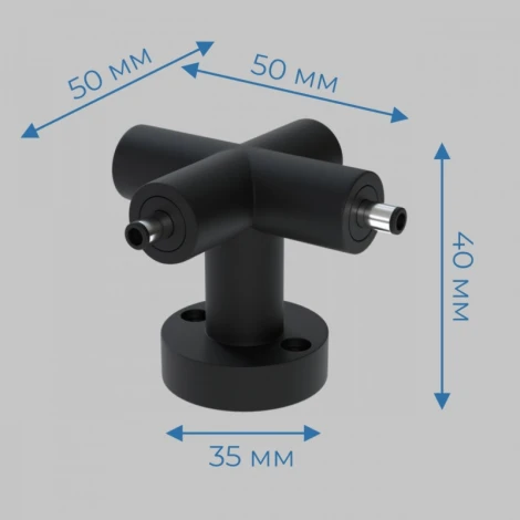 X - соединитель настенно-потолочный монтаж 24В Imex Thin & Smart IL.0060.4010-BK