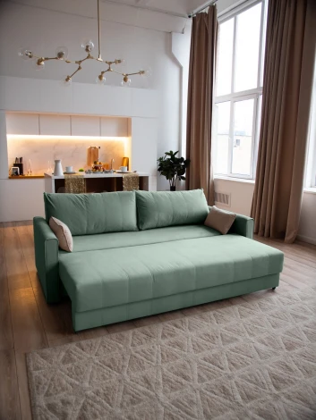 РИМИНИ Диван прямой мятный D1 furniture арт.AAA4046012