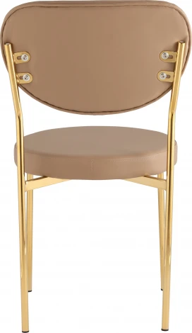 Стул Барбара NEW экокожа бежевая золотые ножки