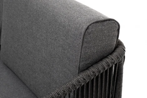 Модульная угловая лаунж-зона из роупа (веревки), цвет темно-серый 4SIS Канны KAN-S5C1T1-5-SET D-gray