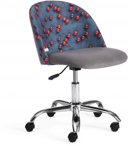 Кресло MELODY ткань/флок, серый, Botanica 08 cherry/29 Tetchair 19029