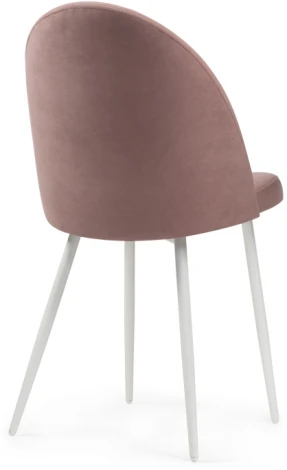Стул Woodville на металлокаркасе Дагрун белый / пыльно-розовый 464869