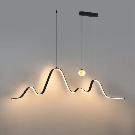 Подвесной светильник Odeon Light Moonlight 7181/37L черный/алебастр/металл IP20 LED 37W 2600Лм 3000K 120° 220V