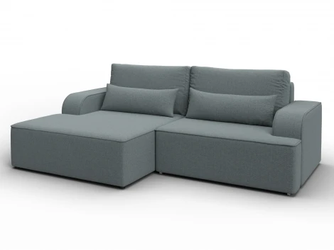 Диван угловой Лига-120 угол левый (ДСП,Брус,Фанера,ЛДС,Рогожка/Серый) Лига Диванов 137285L