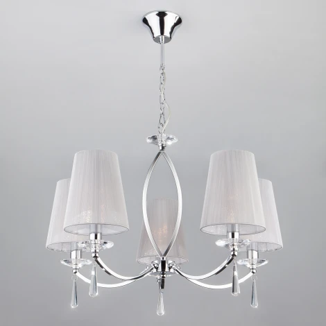 Подвесная люстра Eurosvet Valery 60079/5 хром (220V, на цепи)