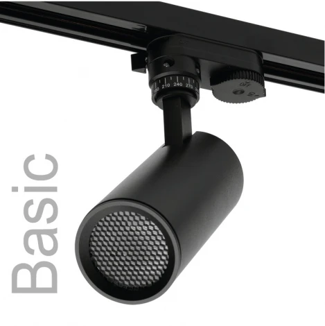 Трековый светильник однофазный Wolta WTL-GU10/01B под лампу GU10 Черный BASIC