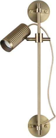 Настенный спот поворотный на 50/180 Odeon Light Manchester 7013/1W металл/под латунь LED GU10 10W 220V