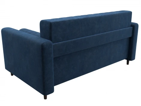 Диван прямой Лига-070 (ЛДСП,Брус,Фанера/Дерево/Велюр/Синий) Лига Диванов 129761