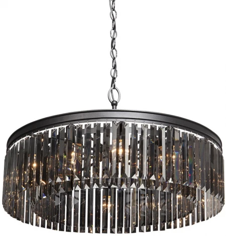 Подвесная люстра Rh Rhys Smok Glass Prism Round Chandelier 80 By ImperiumLoft 40.3278-2 (220V, на цепи)