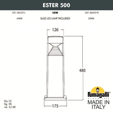 Наземный светильник Fumagalli Ester DS1.563.000.WXD1L (220V, IP55)