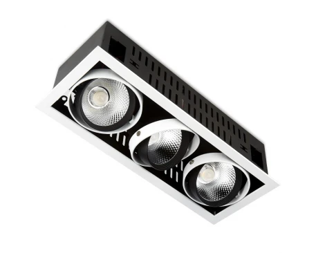 Встраиваемый точечный светильник Ambrella Cardano Led T813 BK/CH 3*12W 4200K (220V)