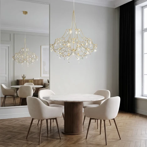 Светодиодная люстра с декором из хрусталя и с пультом дистанционного управления Bogate's Adit 90400 LED