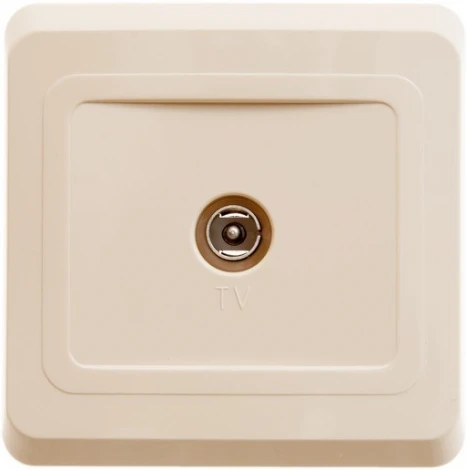 ТВ-розетка встраиваемая оконечная (кремовый) Systeme Electric Etude TVC-002k