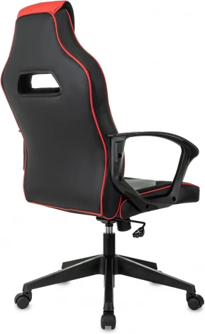 Кресло игровое Zombie 400 черный/красный ткань/эко.кожа крестов. пластик