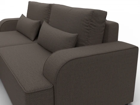 Диван угловой Лига-120 угол левый (ДСП,Брус,Фанера,ЛДС,Рогожка/Коричневый) Лига Диванов 137284L