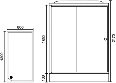 Душевая кабина Royal Bath RB 8120HP6-WT-CH L